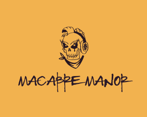 Punk Music Skull logo design