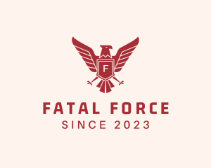 Falcon Wings  Security Shield  logo design