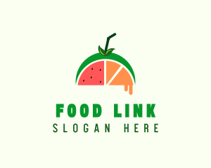 Fruit Juice Drink logo design