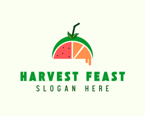 Fruit Juice Drink logo design