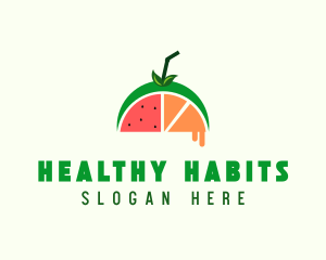 Fruit Juice Drink logo design