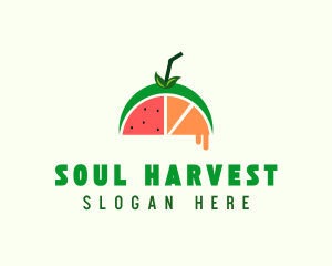 Fruit Juice Drink logo design