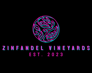 Neon Vine Plant logo design