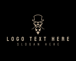 Mustache - Sunglasses Gentleman Apparel logo design