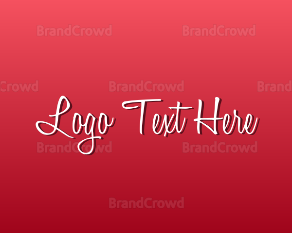 Romantic Valentine Script Logo