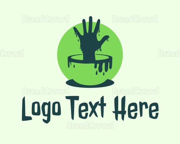 Zombie Hand Paint Logo