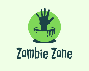 Zombie - Zombie Hand Paint logo design