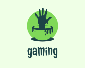 Horror - Zombie Hand Paint logo design