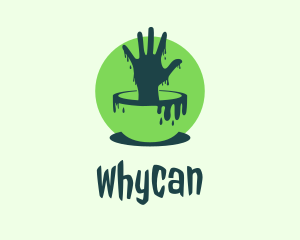 Scary - Zombie Hand Paint logo design