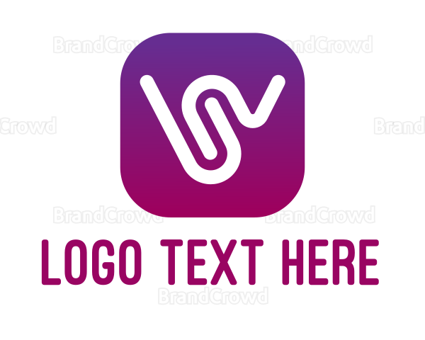 W Gradient App Logo