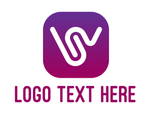 Icon - W Gradient App logo design
