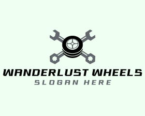 Wheel Wrench Tool logo design