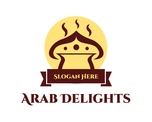 Arab - Hot Brown Mushroom Restaurant logo design