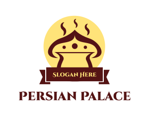 Persian - Hot Brown Mushroom Restaurant logo design