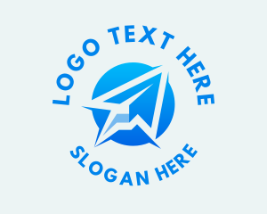 Send - Paper Plane Logistics logo design