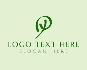 Plant - Modern Simple Letter P logo design