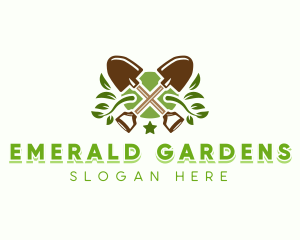 Gardening Shovel Farm logo design