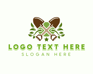 Leaf - Gardening Shovel Farm logo design