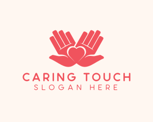 Caregiver - Palm Heart Charity logo design