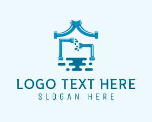 House - Water House Pipe logo design
