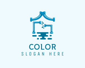 Water Pipe - Water House Pipe logo design