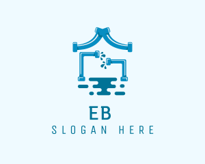Blue - Water House Pipe logo design