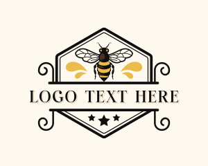 Honeycomb - Natural Bee Honey logo design