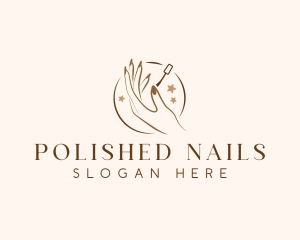 Hand Nail Polish logo design