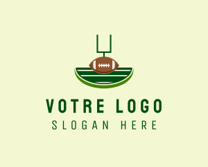 League - Football Pitch Goal logo design