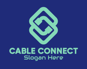 Cable - Green Cable Tech logo design