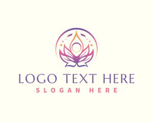 Lifestyle - Beauty Yoga Lotus logo design