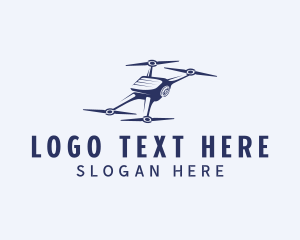 Quadcopter - Aerial Drone Tech logo design