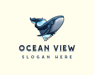 South Carolina Ocean Whale logo design