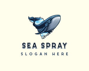 South Carolina Ocean Whale logo design