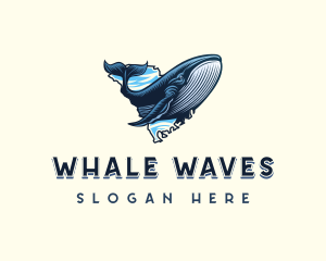 South Carolina Ocean Whale logo design