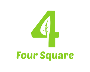 Four - Organic Number 4 logo design