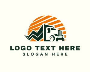 Trailer - Thunder Logistics Truck logo design