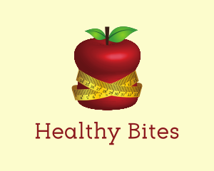 Fit Apple Nutrition Measuring Tape logo design