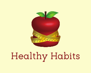 Nutrition - Fit Apple Nutrition Measuring Tape logo design