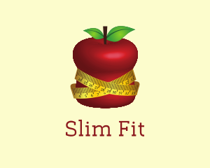 Fit Apple Nutrition Measuring Tape logo design