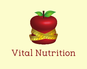 Fit Apple Nutrition Measuring Tape logo design