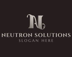 Antique Vintage Letter N logo design