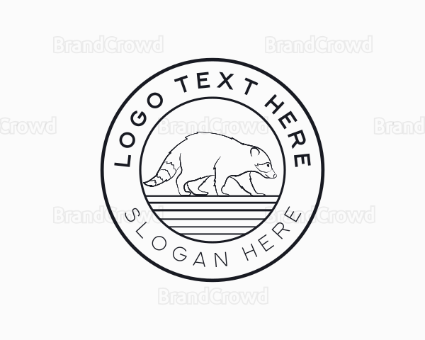 Wild Raccoon Animal Logo