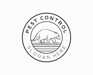 Pest - Wild Raccoon Animal logo design