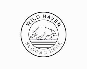 Wild Raccoon Animal logo design