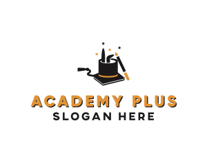 School - Magic Rabbit Hat School logo design