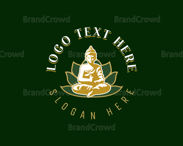 Buddha Lotus Flower Logo