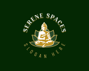 Serene - Buddha Lotus Flower logo design