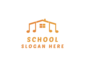 House Music School logo design