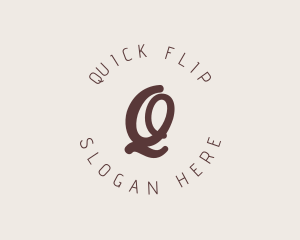 Retro Script Business logo design